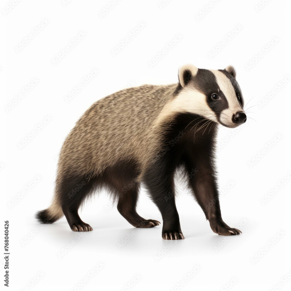 Badger isolated on white background Badger isolated on white background