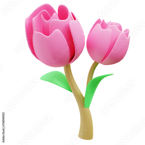 Tulip 3d icon