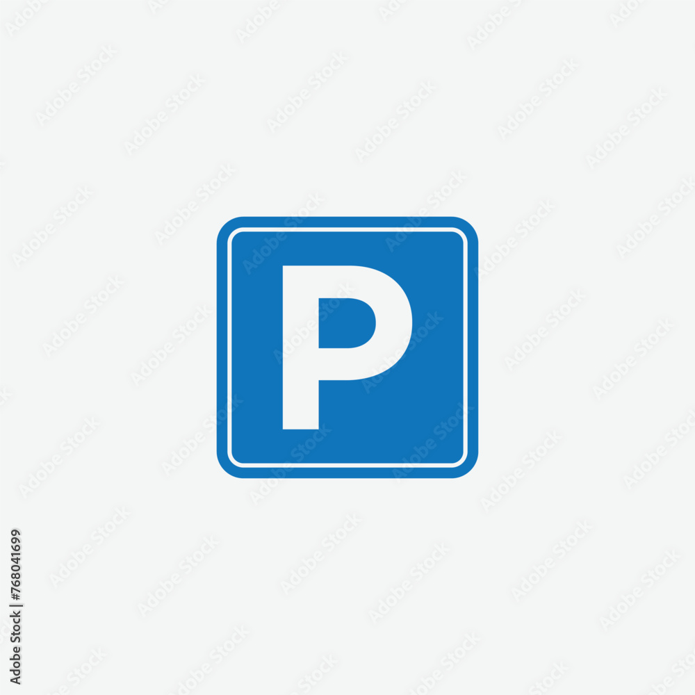 Parking sign vector logo template Parking sign vector logo template