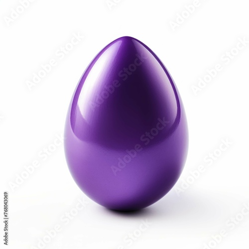 Purple Easter Egg isolated on white background