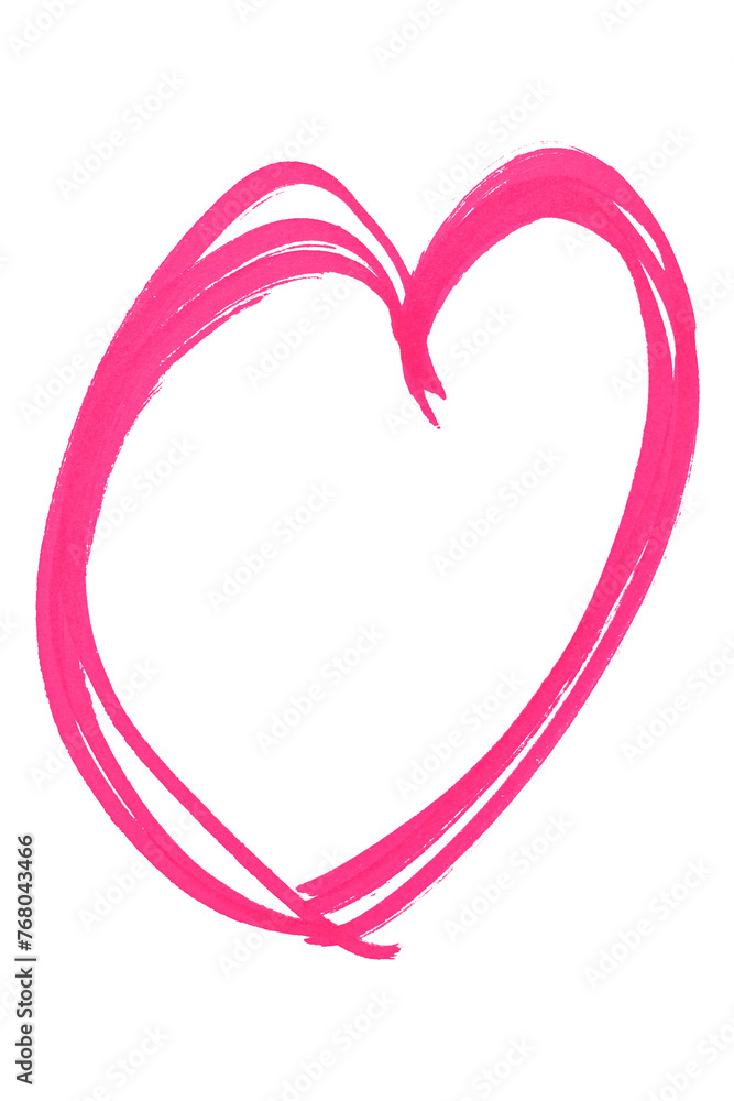 pink hearts isolated on transparent background