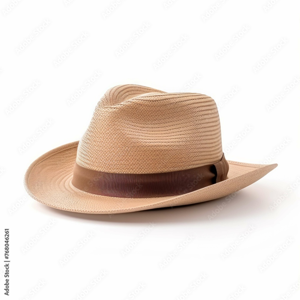 Beige Hat isolated on white background