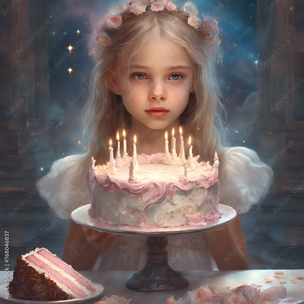 Kind mit Torte
