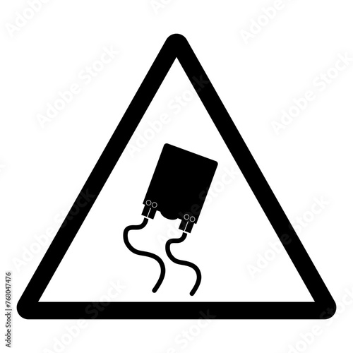 Slippery Road Traffic Sign,Vector Illustration, Isolate On White Background Label. EPS10