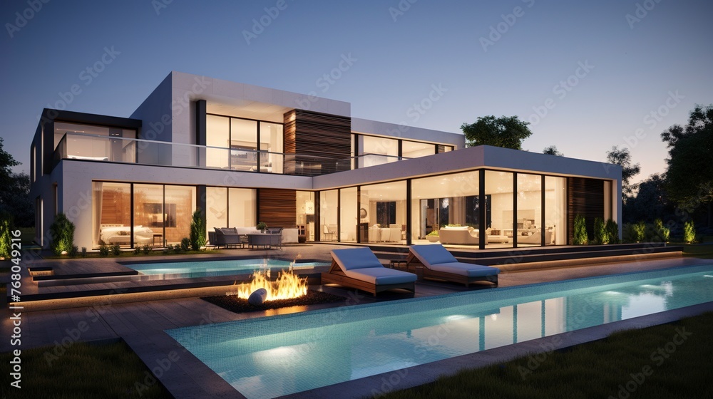 A photo of a Simple and Modern Villa Design