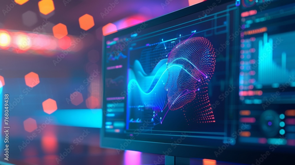 A deep dive into artificial intelligence, featuring a computer screen ...