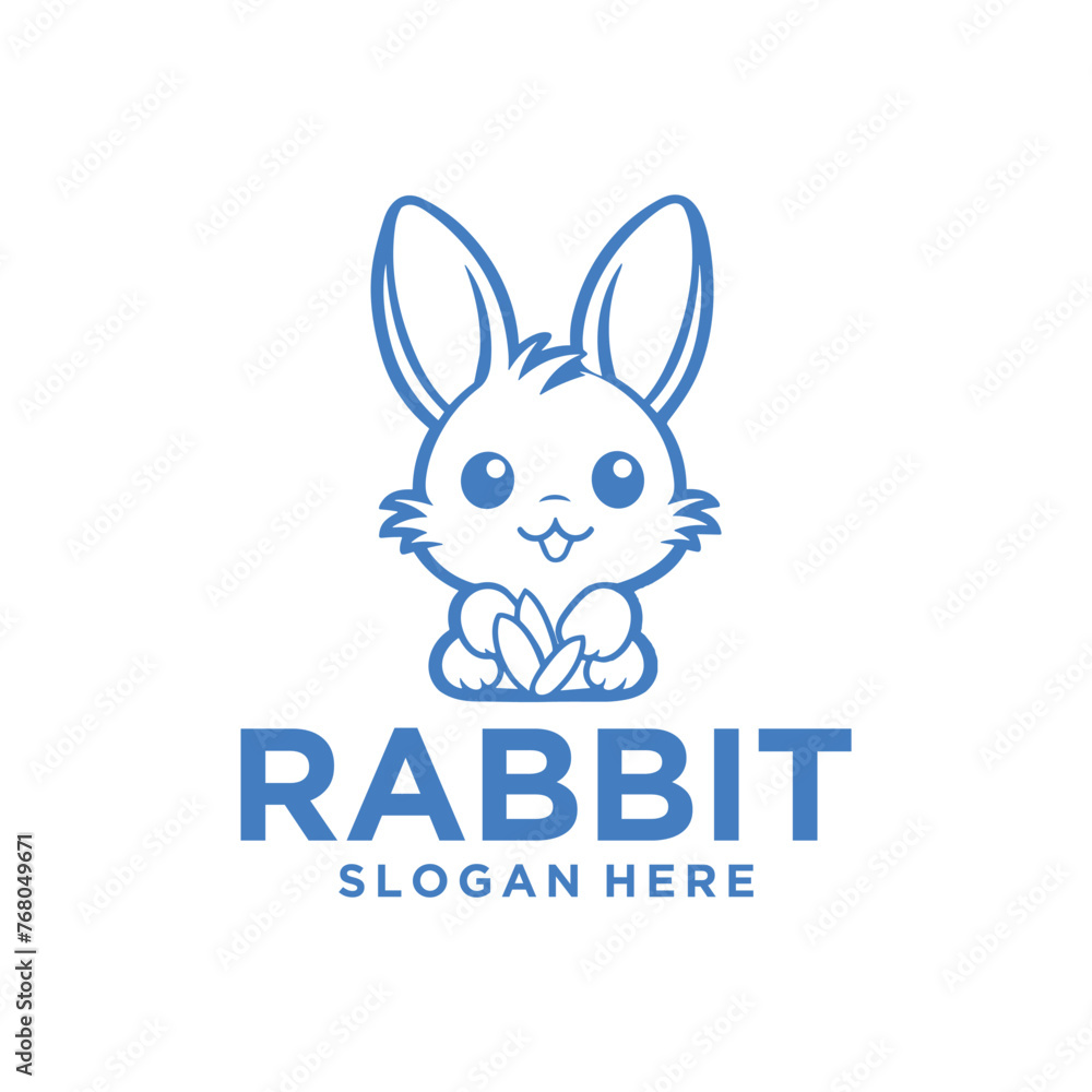 Rabbit mascot logo vector illustration Rabbit mascot logo vector illustration