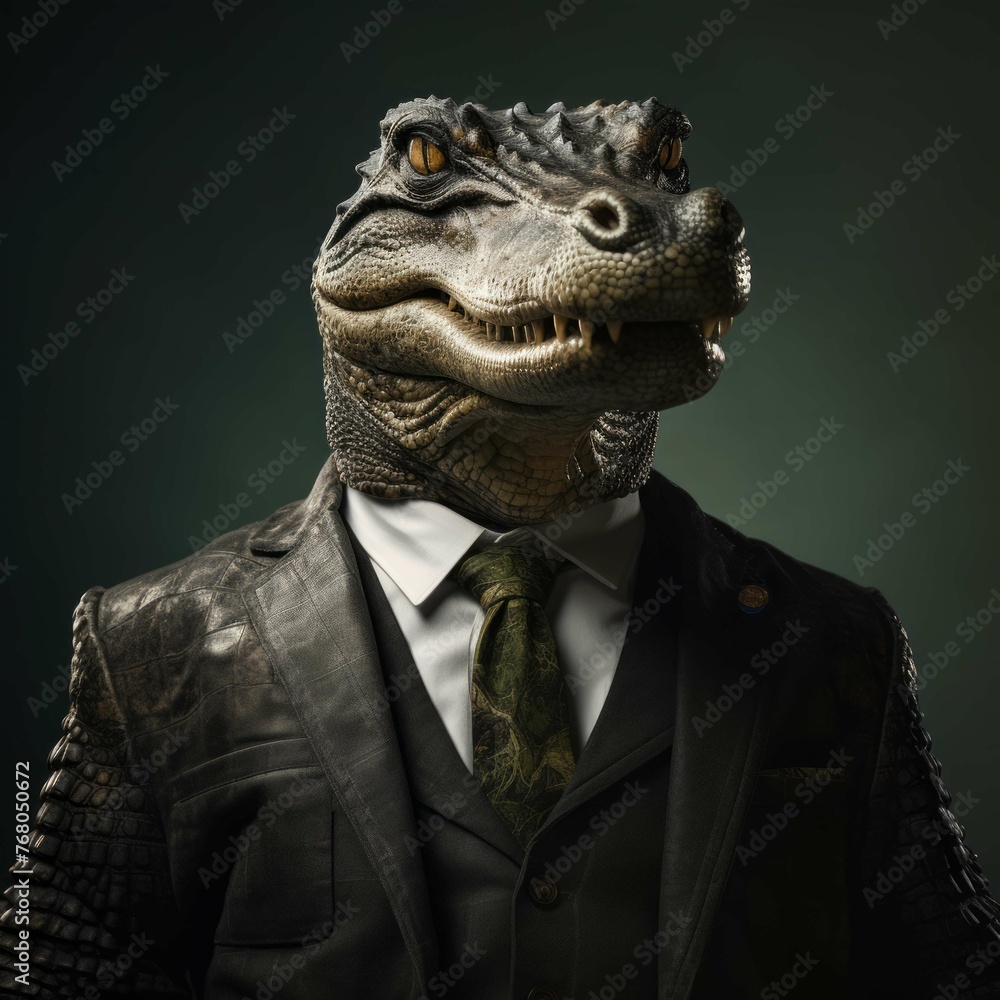 Crocodile in a suit