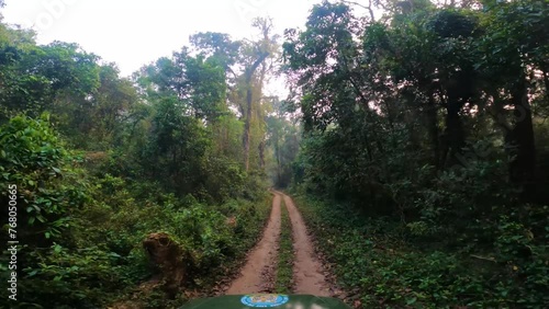 Jungle scenes during safari at Buxa Tiger Reserve, India. photo