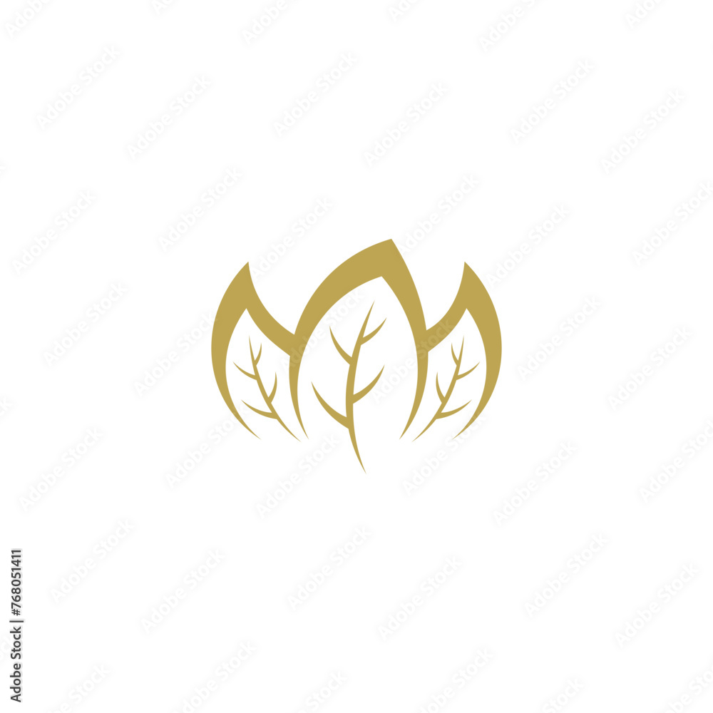 Obraz premium Tobacco leaf logo Icon,Vector logo for natural tobacco