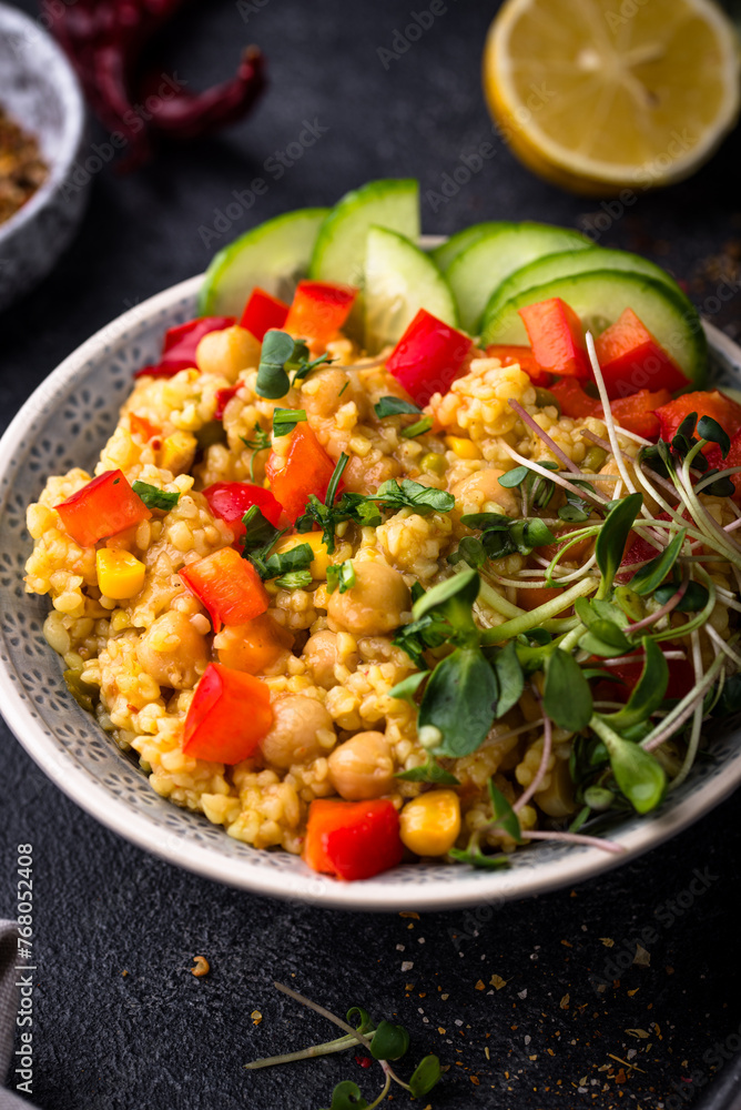 Bulgur with chickpeas and vegetables Bulgur with chickpeas and vegetables
