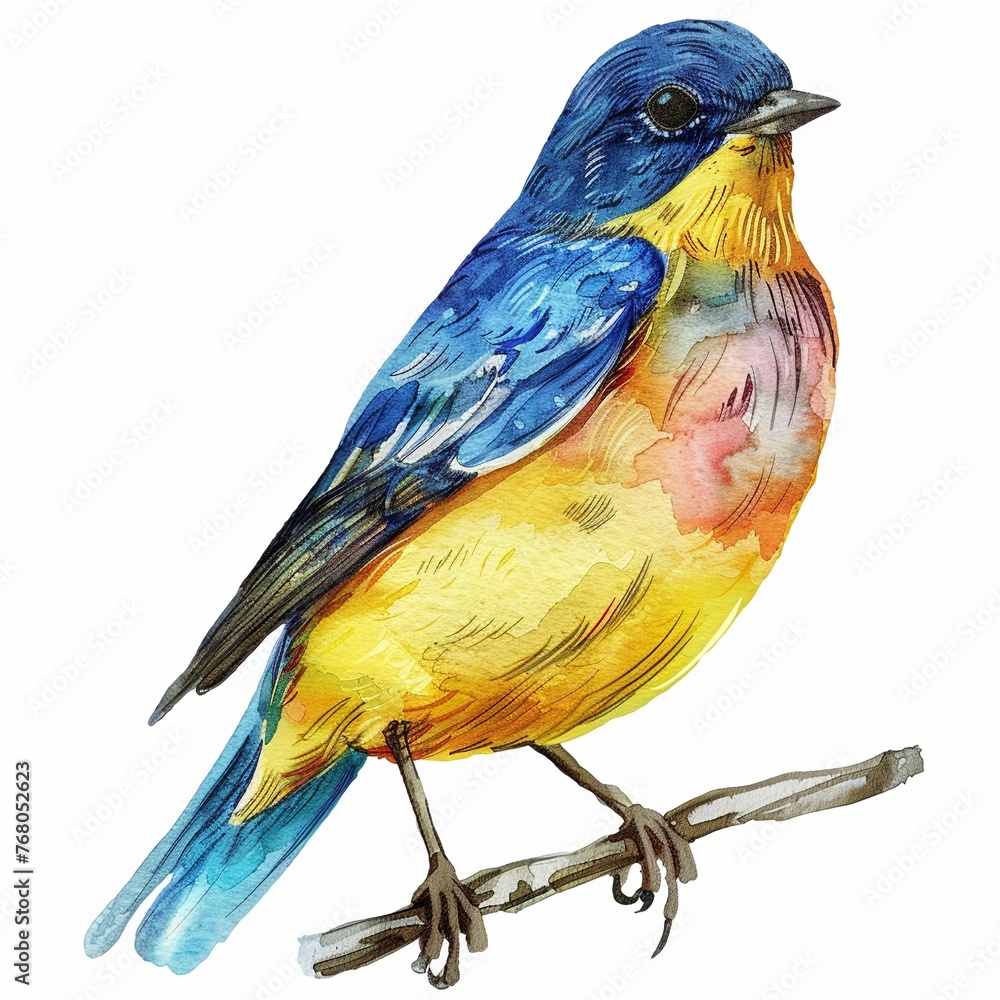 A bird clipart watercolor illustration clipart brushing 
