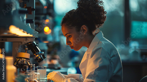 person working in lab