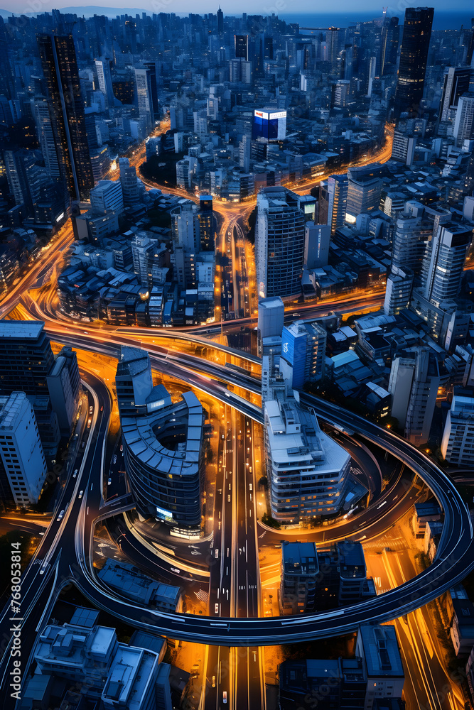 Drone's Eye View: A Cityscape Framed by the Confluence of Urbanization and Natural Beauty