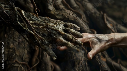 Withered Hand's Miraculous Transformation Cradled by Gentle Embrace of Another