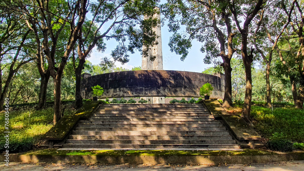 War Memorial At Bien Hoa Military Cemetery, Vietnam. This Cemetery Is The Final Resting Place Of ARVN Soldiers.
