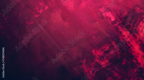 Abstract red grunge background with rough edges and a dark vignette. photo