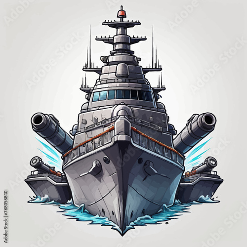 War Ship Logo Design Very Cool