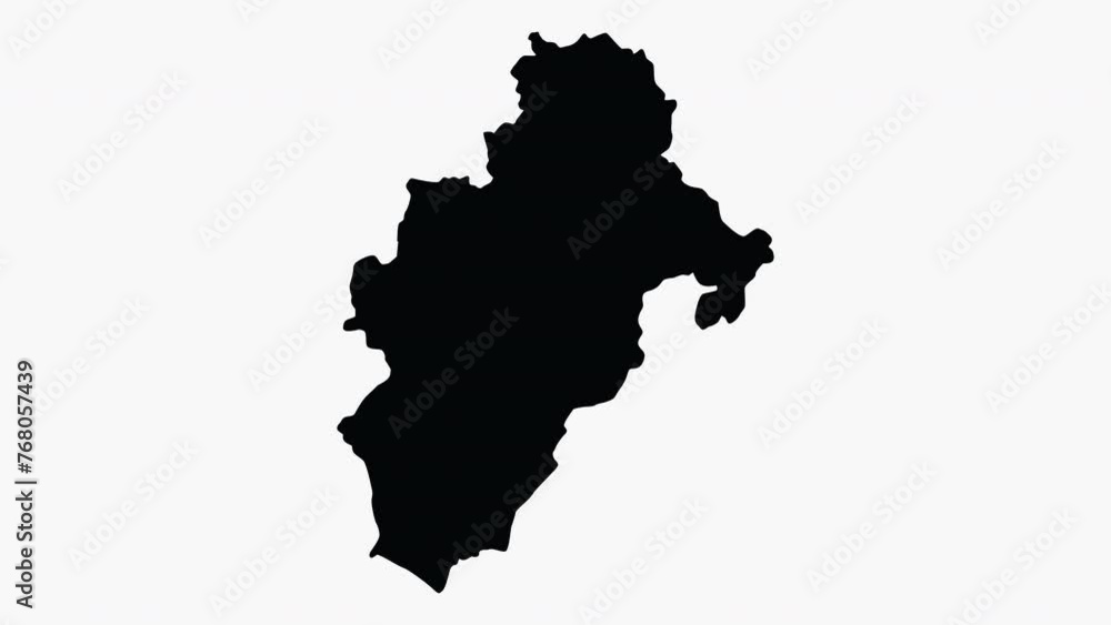 animation forming a map of Moquegua in peru animation forming a map of Moquegua in peru