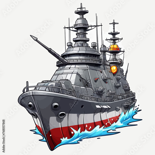War Ship Logo Design Very Cool
