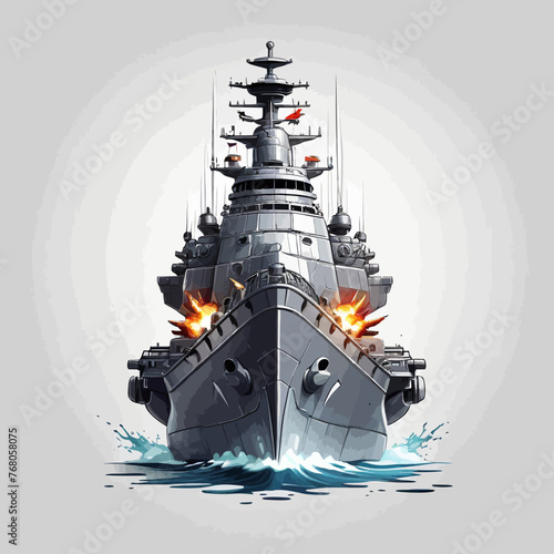 War Ship Logo Design Very Cool