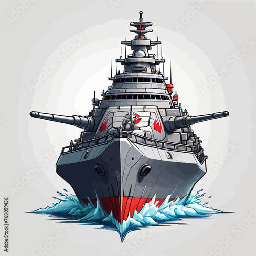 War Ship Logo Design Very Cool
