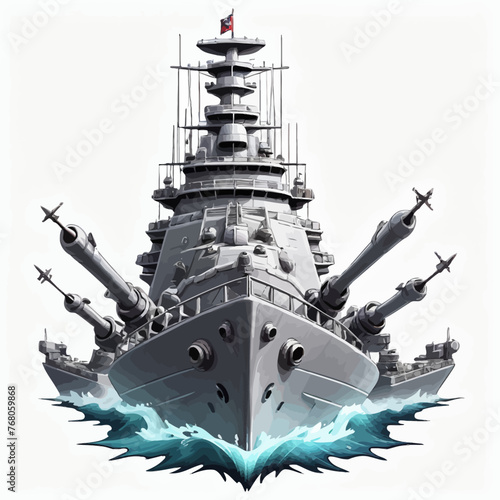 War Ship Logo Design Very Cool