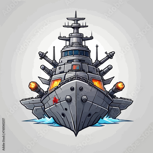 War Ship Logo Design Very Cool