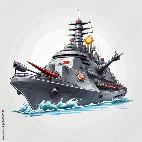 War Ship Logo Design Very Cool