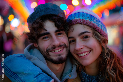 Joyful Embrace at LGBT Pride Festival: Vivid Colors of Inclusion