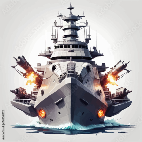 War Ship Logo Design Very Cool