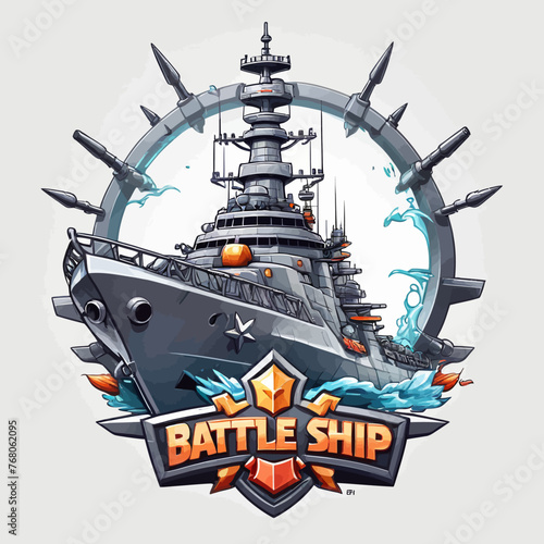 War Ship Logo Design Very Cool