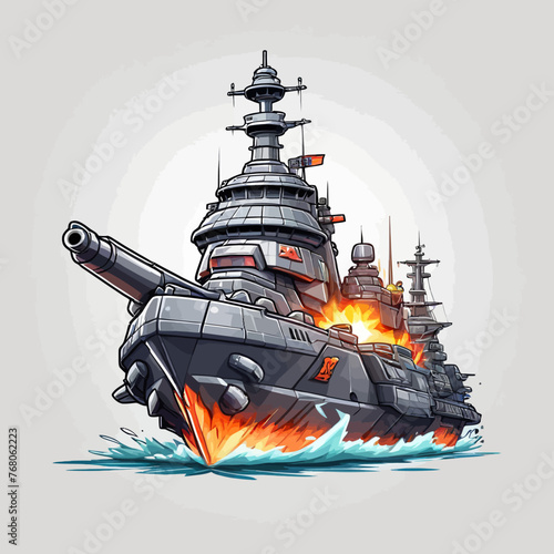 War Ship Logo Design Very Cool