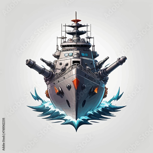 War Ship Logo Design Very Cool