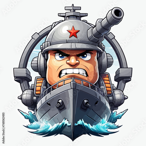 War Ship Logo Design Very Cool