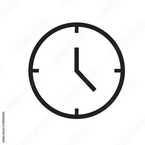 Clock icon vector. Weather icon vector illustration.