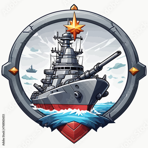 War Ship Logo Design Very Cool