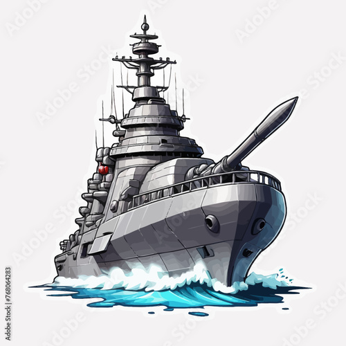 War Ship Logo Design Very Cool