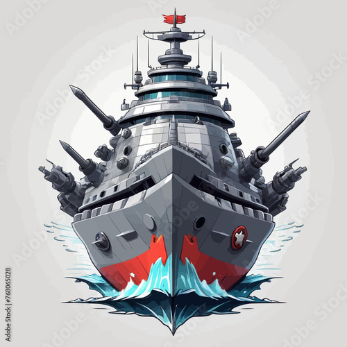 War Ship Logo Design Very Cool