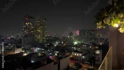 Wallpaper Mural Night Ho Chi Minh City Vietnam Night of Vinhomes Central Park Development from Binh Thanh Torontodigital.ca