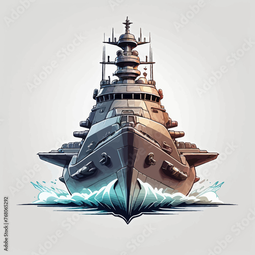 War Ship Logo Design Very Cool