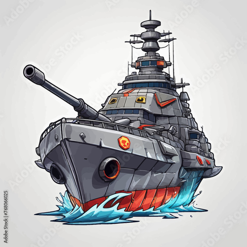 War Ship Logo Design Very Cool