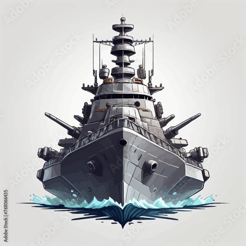 War Ship Logo Design Very Cool