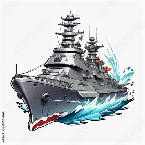 War Ship Logo Design Very Cool