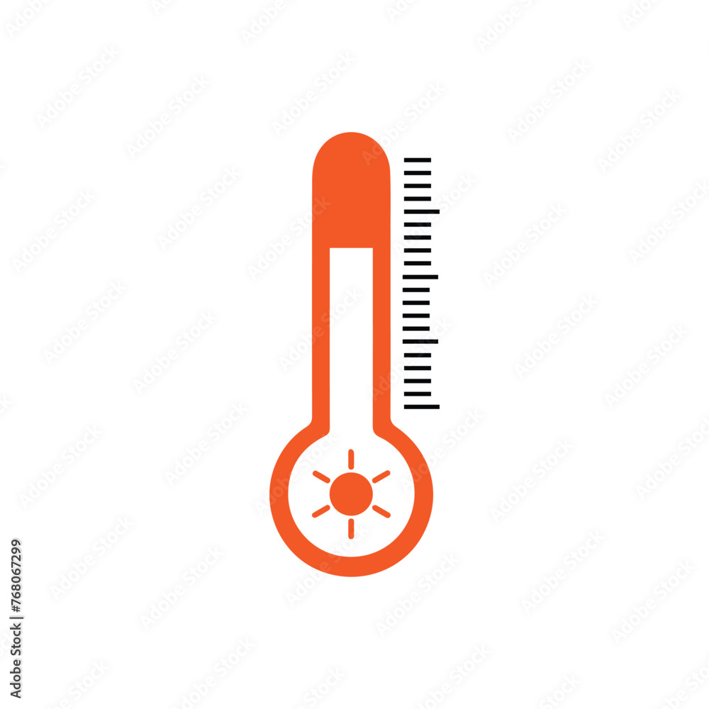Thermometer flat vector icon Thermometer flat vector icon