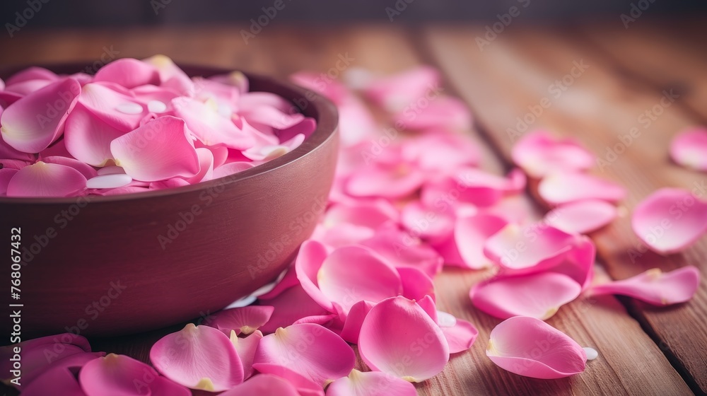 Petals of pink rose spa background Petals of pink rose spa background
