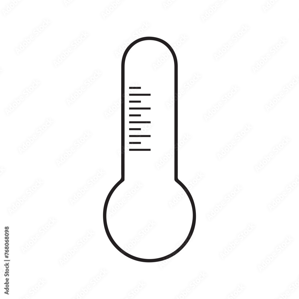 Thermometer flat vector icon Thermometer flat vector icon