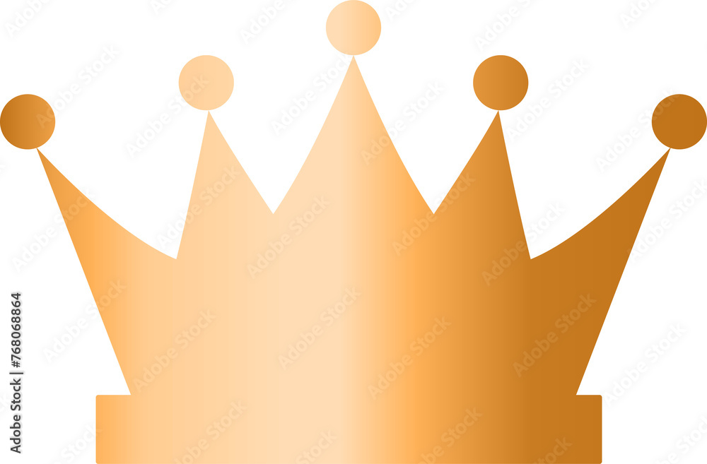Golden Crown with Metallic Effect Golden Crown with Metallic Effect