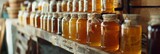 Natural honey products at a honey farm