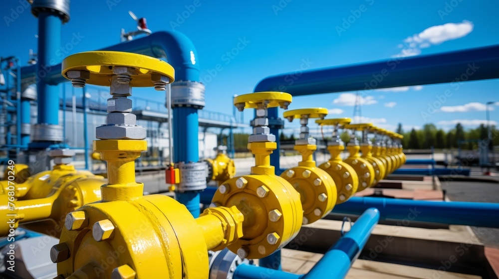 Pipe line oil and gas valves at gas plant pressure safety valve selective